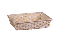 Rihana natural bamboo rectangular basket 31x21x7cm