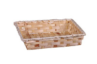 Rihana natural bamboo rectangular basket 24x18x5cm