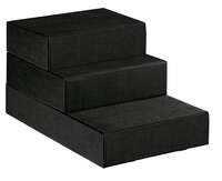 Milan cardboard box with black fabric look 6 bouteilles