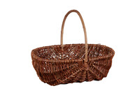 Roseline oval raw wicker basket 46x35x15cm