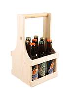 Marcello wooden basket 9 beers 33cl (long neck type)/4 bouteilles 75cl