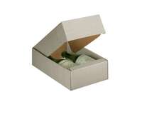 Taupe grey cardboard box New York 2 bouteilles