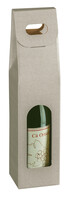 Taupe grey cardboard box New York 1 bouteille