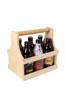 Natural wood Pascal basket 6 beers 33cl (type Steinie)