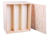 Box Tradition natural wood 6 bouteilles (2x3)