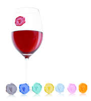 Marque-verre Glass Marker Classic Grapes Vacuvin (8 pièces)