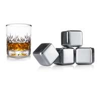 Max refreshing stainless steel whisky ice cubes Vacuvin (4 pieces)