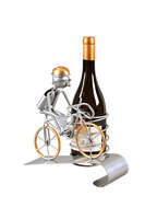 Support bouteille Félix métal gris/cuivre - Cycliste grimpeur