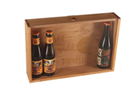 Crate Castel wood/cappucino 6 beers - Ici on se la coule mousse