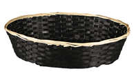Clara bamboo basket black/natural 45x35x10cm