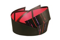 Los Angeles rigid cardboard basket black/coloured asymmetrical 28x22x7/12cm