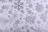 Papier cadeau Snow kraft couché blanc/argent 73gr 0.50x200m