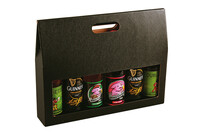 Buffalo black brown kraft cardboard suitcase 6 33cl beers (long neck type)-FSC7