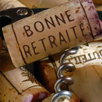 Square adhesive label corks - Bonne retraite (box of 500)