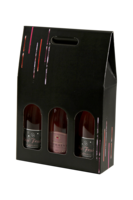 Los Angeles cardboard box black/coloured 3 bouteilles