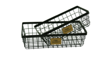 Julia black metal rectangular basket 36x24x9cm