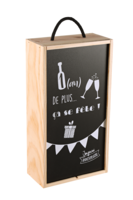 Liam wooden box with black lid 2 bouteilles - Un an de plus…(Birthday) - PEFC7
