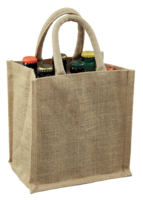 Goa hessian bag Terroir/6 beers 21x14x22cm