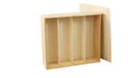 Box Tradition natural wood 4 bouteilles (1x4) - PEFC7