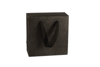 Boxbag Chicago matte black kraft paper bag for local product 17x8x17cm