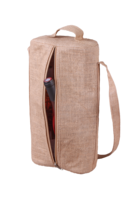 Goa hessian bag in pencil case form, isothermal, 2 bottles