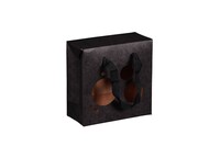 Boxbag Chicago black kraft paper terroir window, 250gr, black ribbon handles