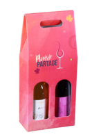 Burano multicoloured cardboard suitcase 2 bottles - FSC7®