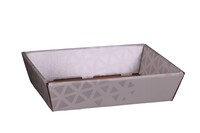 Montreal basket grey/taupe cardboard 42x31x10cm
