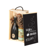 Lalo pinewood box 2 bottles - Bulles de Bonheur - PEFC7