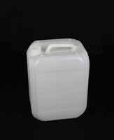 White, stackable, food-grade plastic barrel, 5 litres, black cap