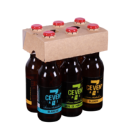 Cardboard pack for 6 beers (long neck type)