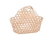 Lio openwork bamboo basket natural oval 25x12x12/24cm