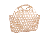 Lio openwork bamboo basket natural oval 29x12x16/29cm