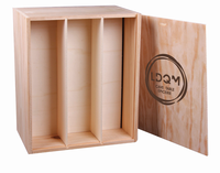 Customisation LDQM - Traditional 6-bottles natural pinewood box - PEFC 7