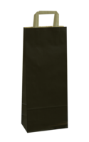 Sac Porto papier kraft noir/brun 1 ou 2 bouteilles - PEFC7