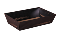 Corbeille Porto carton kraft noir/brun 32.5x21x8cm - FSC®7