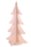 Sapin de Noël en bois naturel 80x130cm (livré à plat)
