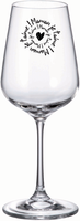 Perito tasting glass on stand 36cl black decorated - Maman je t'aime