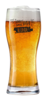 Bobby 45cl beer glass decorated in black - Jamais sans ma blonde