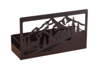 Oscar black metal stand, Mountain Spirit design, 27x10x12cm