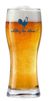 Bobby 45cl beer glass decorated blue - Allez les Bleus!
