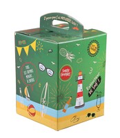 Box Ballina green cardboard box decorated with 9 beers 33cl