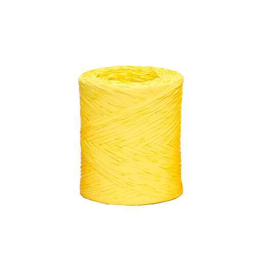 Image du produit Ruban Raphia Basic synthétique jaune (bobine 200m)