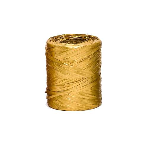 Product image Basic synthetic gold Raffia tape (200m roll)