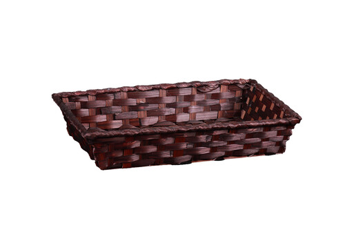 Image du produit Corbeille Rihana bambou chocolat rectangle 31x21x7cm