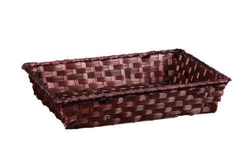 Image du produit Corbeille Rihana bambou chocolat rectangle 36x26.5x7.5cm