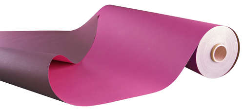 Product image Duo offset gift paper fuschia/aubergine 70g, delivered in rolls 0.70x100m