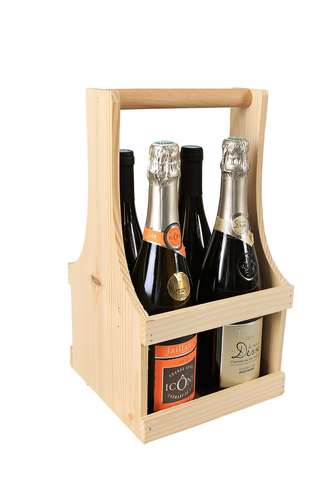 Product image Marcello wooden basket 9 beers 33cl (long neck type)/4 bouteilles 75cl