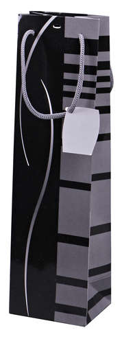 Image du produit Sac Dallas papier pelliculé brillant noir/gris magnum - FSC7