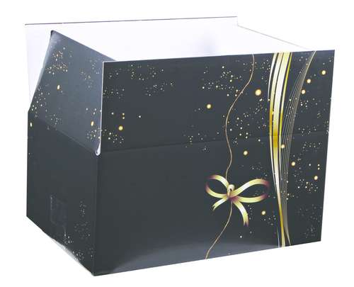 Image du produit Caisse colis gourmand Lisa carton noir 33x22x15